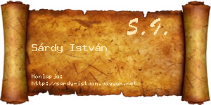 Sárdy István névjegykártya
