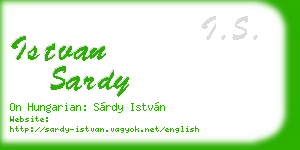 istvan sardy business card