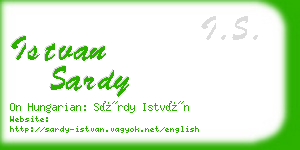 istvan sardy business card